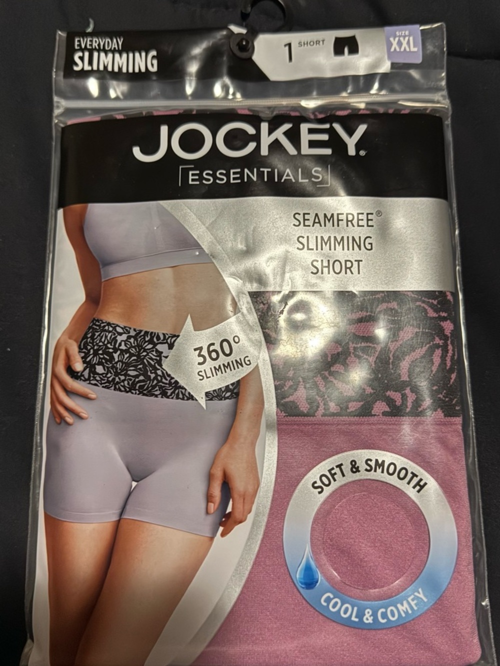 Jockey Essentials Seamfree Slimming Short - Mauve Pink size XXL